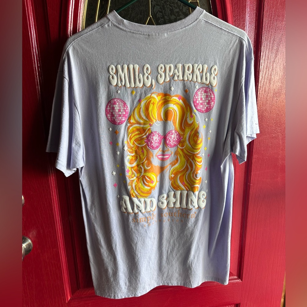 Simply Southern Short Sleeve Tee - Smile, Sparkle, & Shine - barely worn